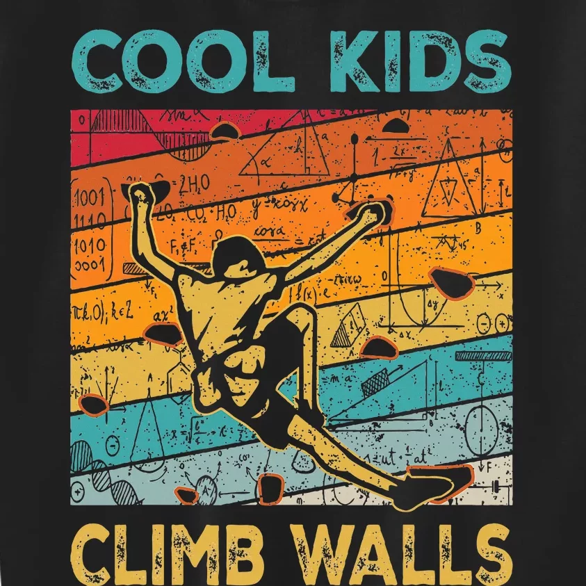 Cool Climb Walls Extreme Sport Rock Climbing Bouldering Kids Sweatshirt