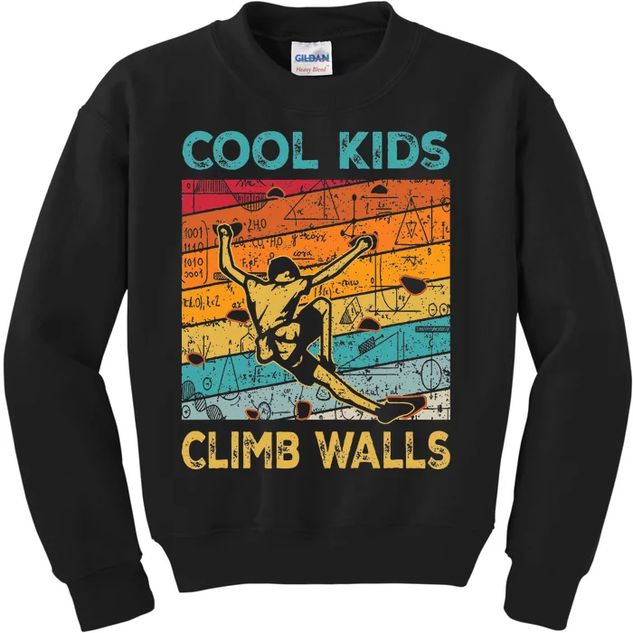 Cool Climb Walls Extreme Sport Rock Climbing Bouldering Kids Sweatshirt