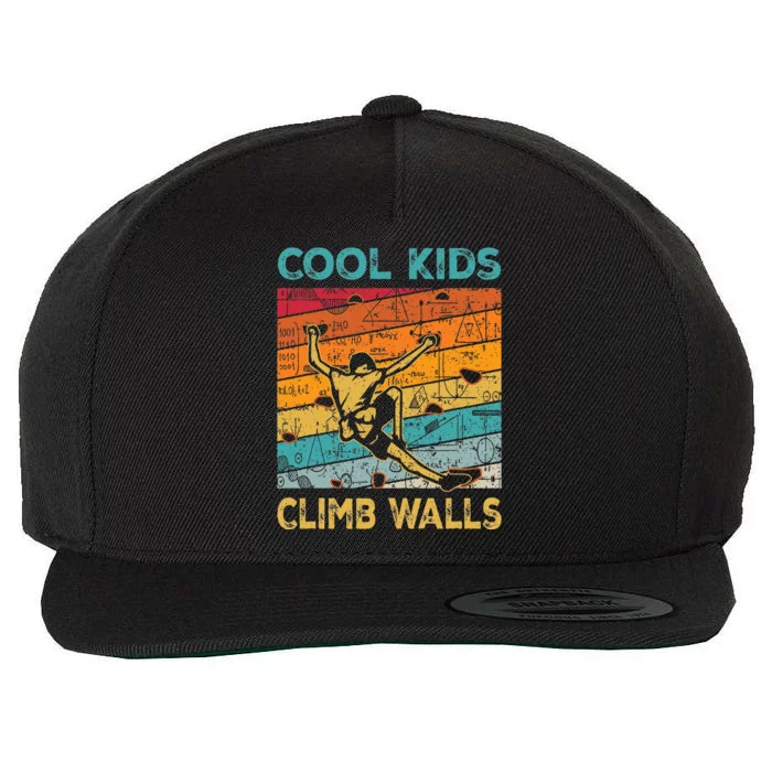 Cool Climb Walls Extreme Sport Rock Climbing Bouldering Wool Snapback Cap