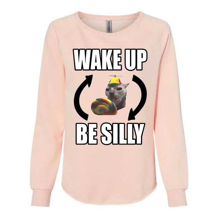 Catland Central Wake Up Be Silly Womens California Wash Sweatshirt