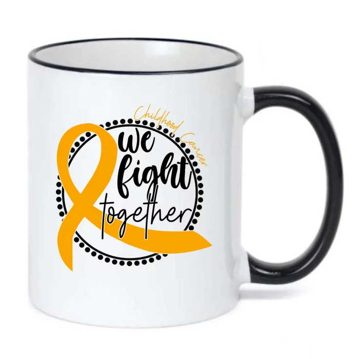 Childhood Cancer We Fight Together Black Color Changing Mug