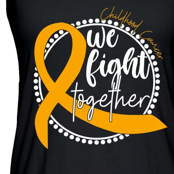 Childhood Cancer We Fight Together Ladies Essential Flowy Tank