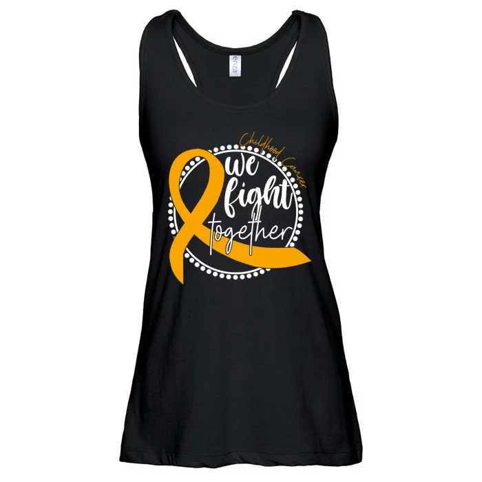 Childhood Cancer We Fight Together Ladies Essential Flowy Tank