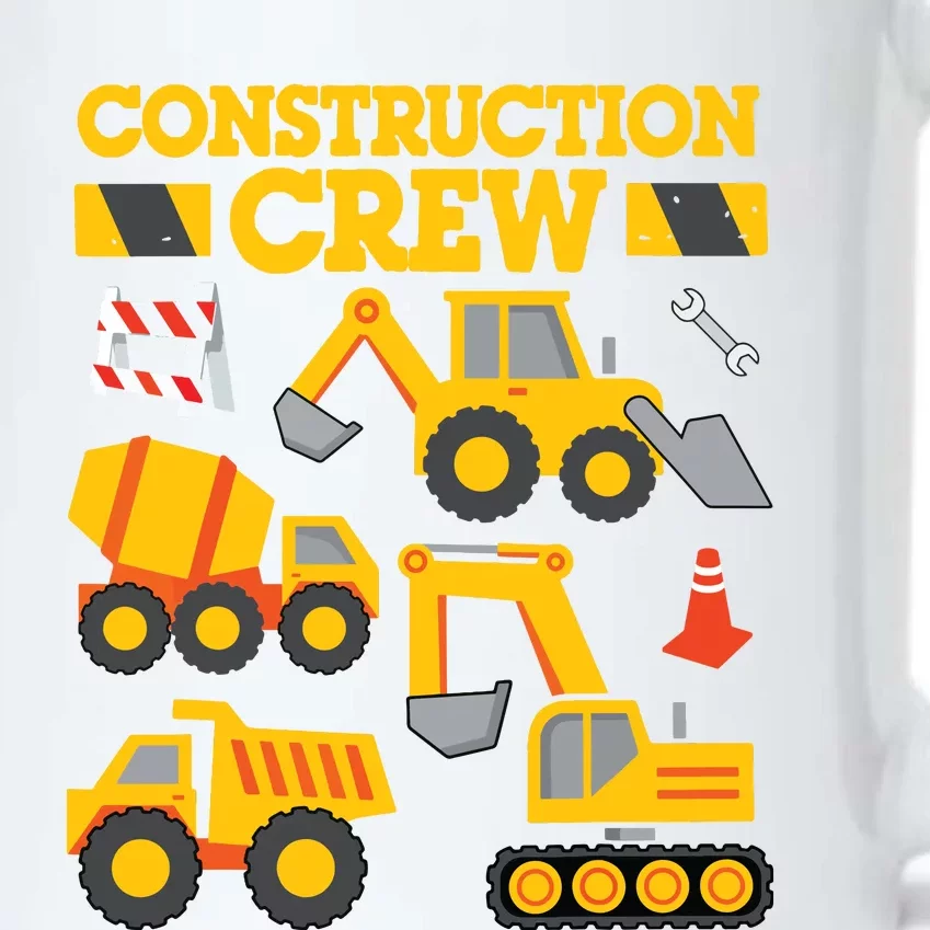 Construction Crew Worker Excavator Boy Girl Black Color Changing Mug