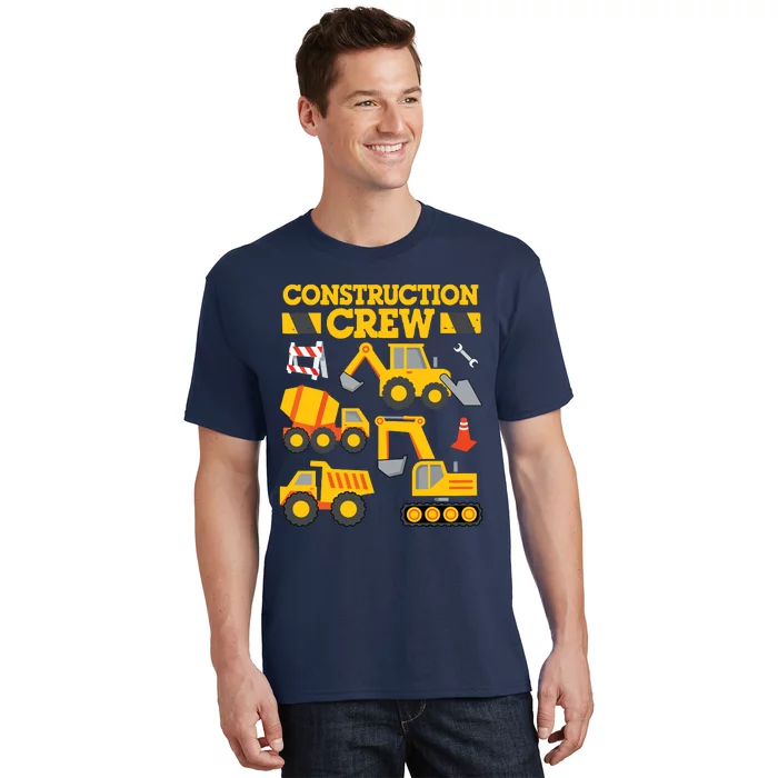 Construction Crew Worker Excavator Boy Girl T-Shirt