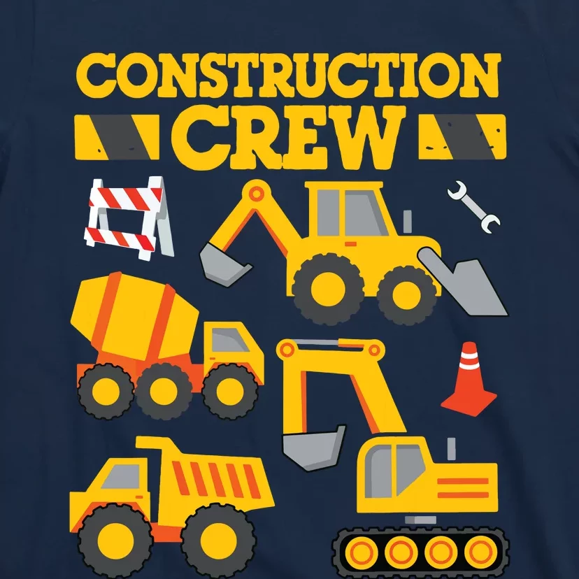 Construction Crew Worker Excavator Boy Girl T-Shirt