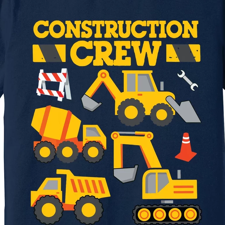 Construction Crew Worker Excavator Boy Girl Premium T-Shirt