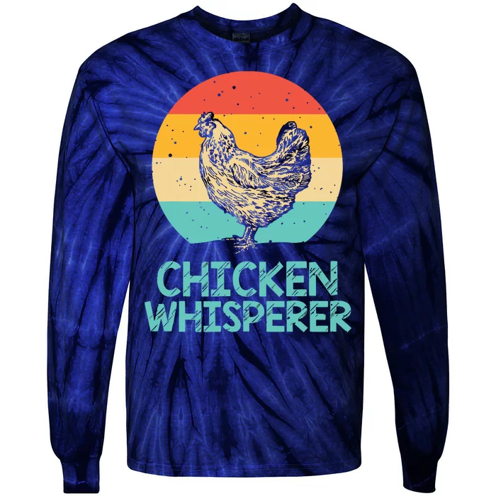 Cool Chicken Whisperer For Men Women Chicken Lover Farmer Tie-Dye Long Sleeve Shirt