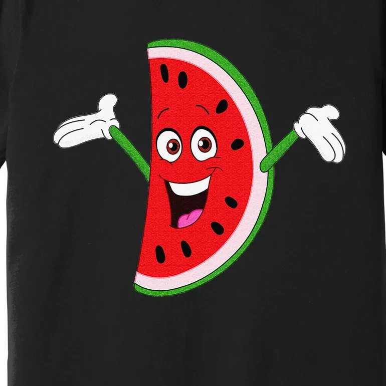 Cute Cartoon Watermelon Premium T-Shirt