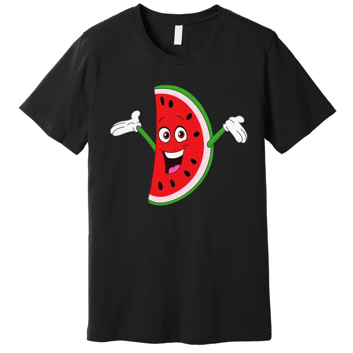 Cute Cartoon Watermelon Premium T-Shirt