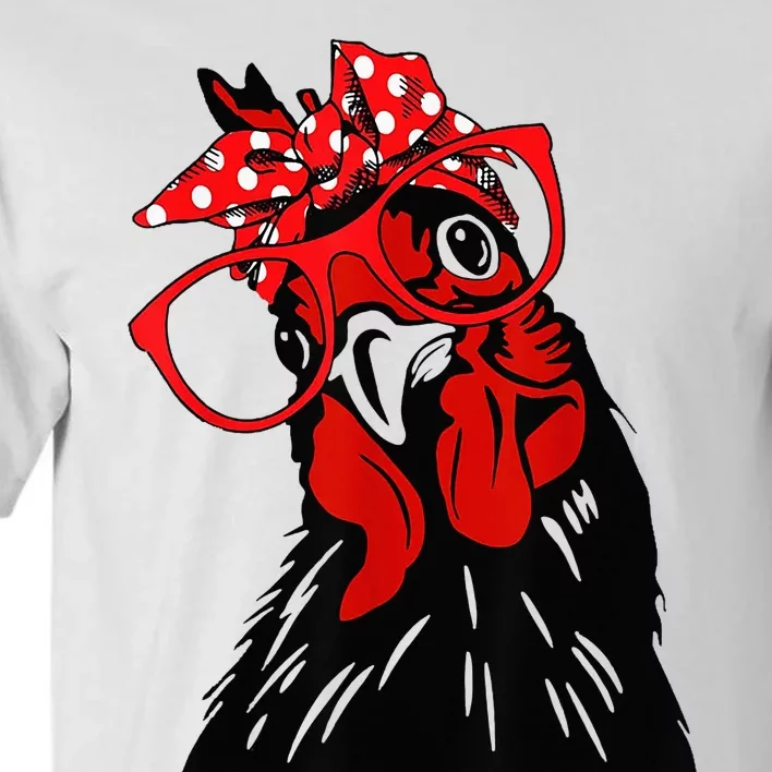 Cute Chicken with Bandana and Glasses Fun Tall T-Shirt