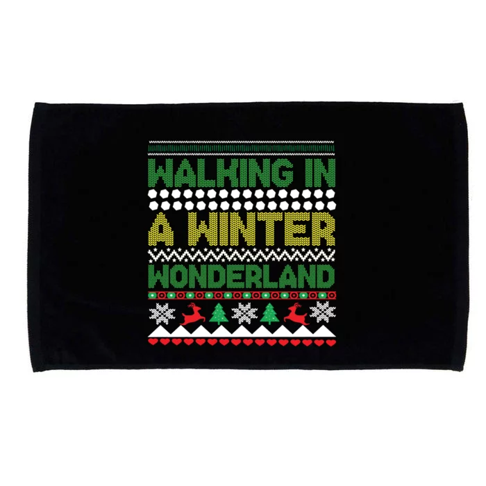 Cool Christmas Walking In A Winter Wonderland Microfiber Hand Towel