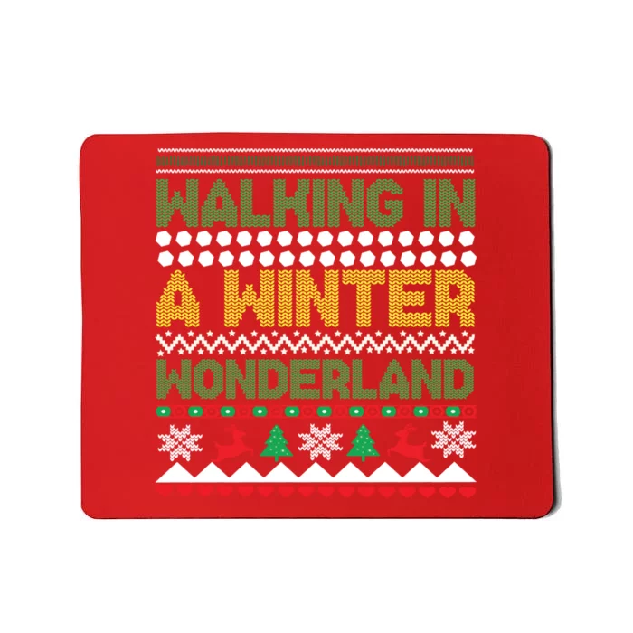 Cool Christmas Walking In A Winter Wonderland Mousepad