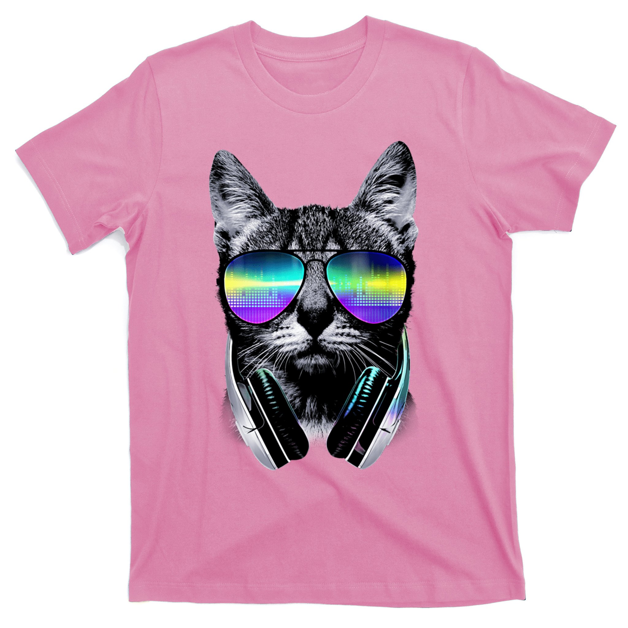  Funny Cat DJ Kitty Pet with Sunglasses for Cat Music lovers T- Shirt : Clothing, Shoes & Jewelry