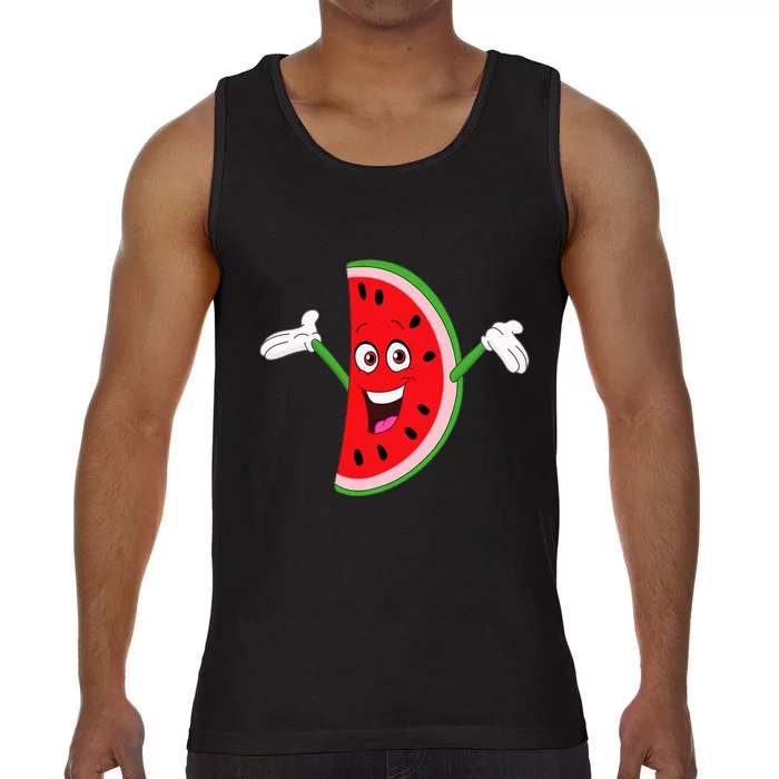 Cute Cartoon Watermelon Comfort Colors® Tank Top