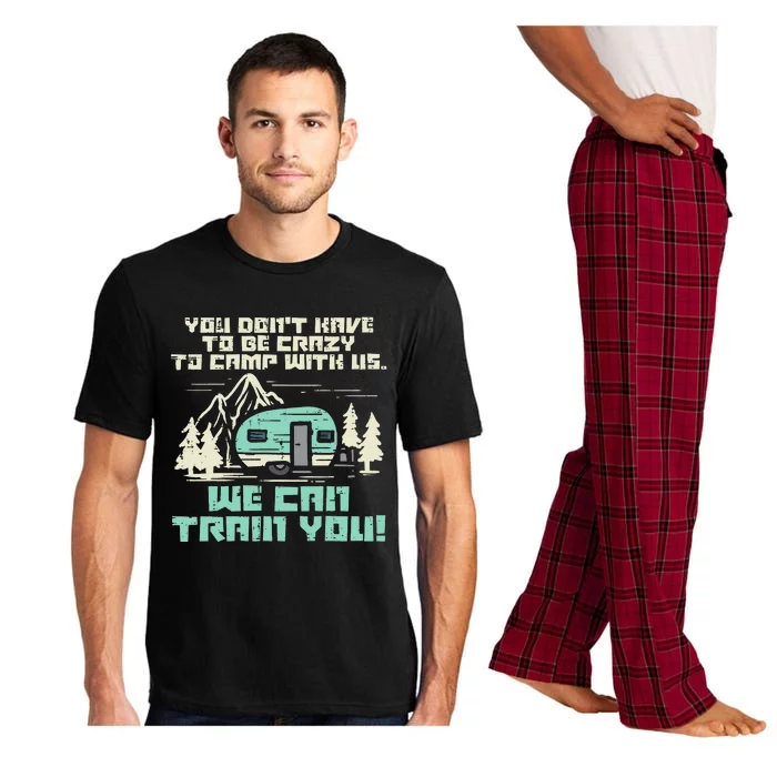 Crazy Camp With Us Funny Camping Van RV Camper Men Women Pajama Set