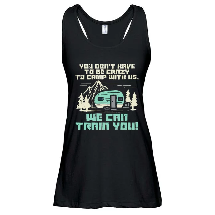 Crazy Camp With Us Funny Camping Van RV Camper Men Women Ladies Essential Flowy Tank