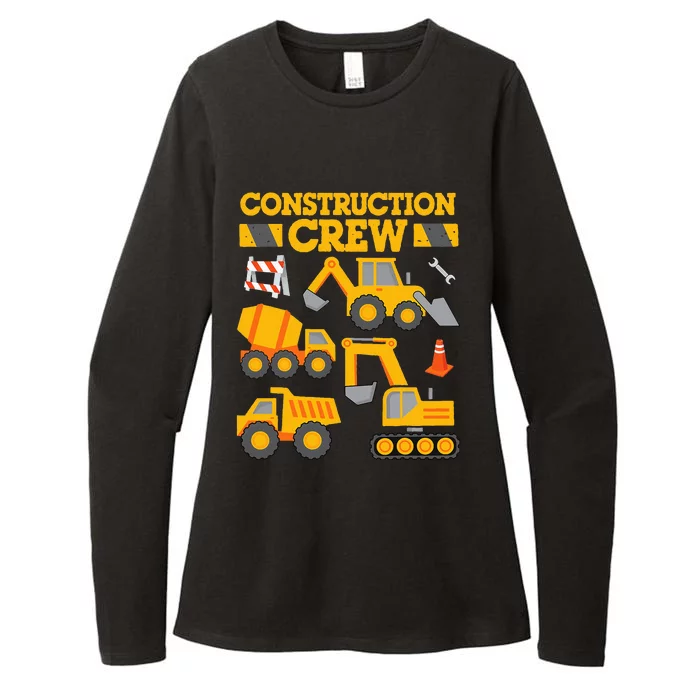 Construction Crew Worker Excavator Womens CVC Long Sleeve Shirt