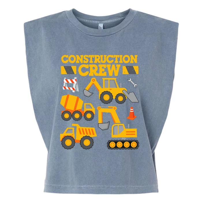 Construction Crew Worker Excavator Garment-Dyed Women's Muscle Tee