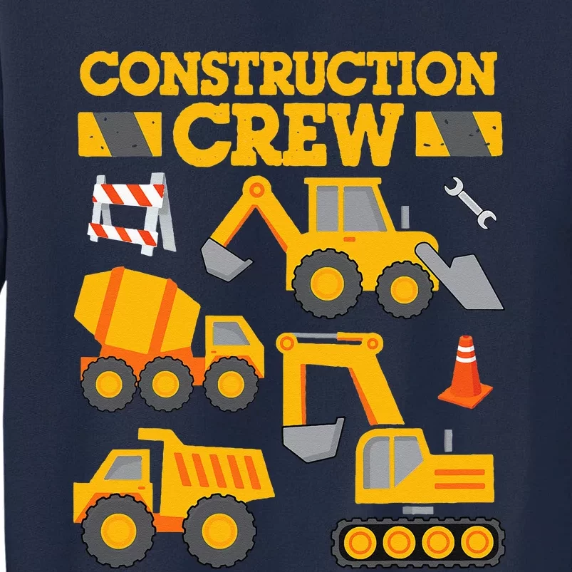 Construction Crew Worker Excavator Tall Sweatshirt