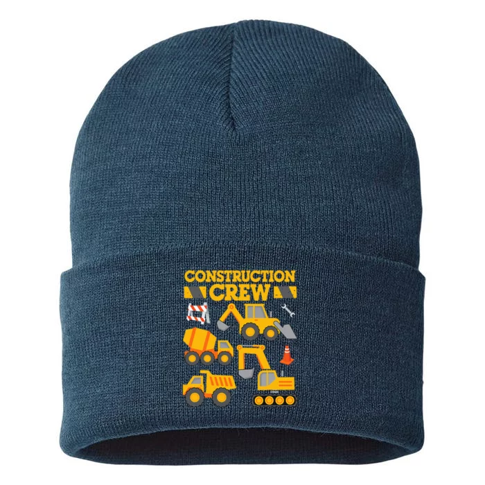 Construction Crew Worker Excavator Sustainable Knit Beanie