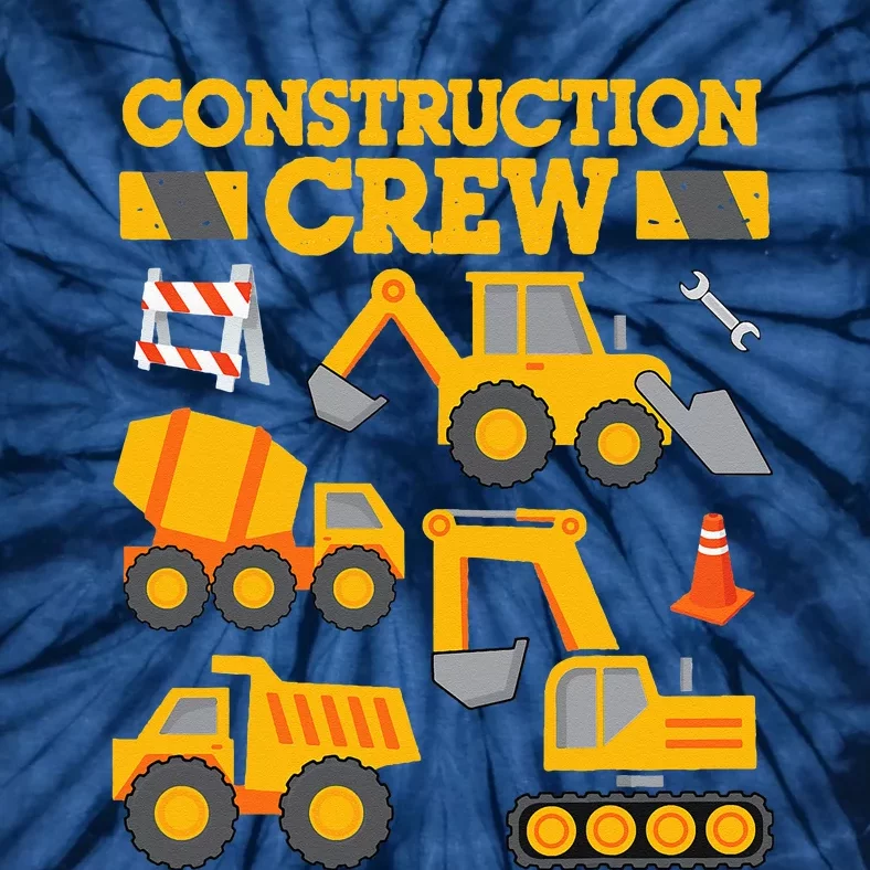 Construction Crew Worker Excavator Tie-Dye T-Shirt