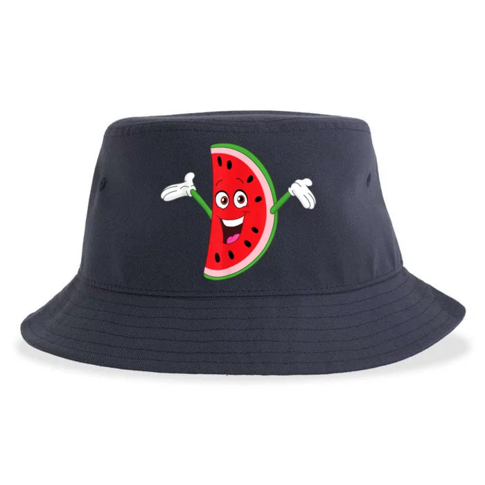 Cute Cartoon Watermelon Sustainable Bucket Hat