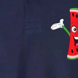 Cute Cartoon Watermelon Softstyle Adult Sport Polo