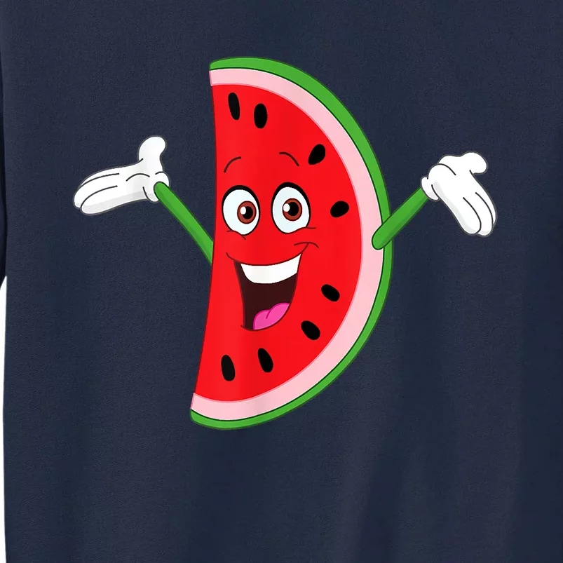 Cute Cartoon Watermelon Tall Sweatshirt