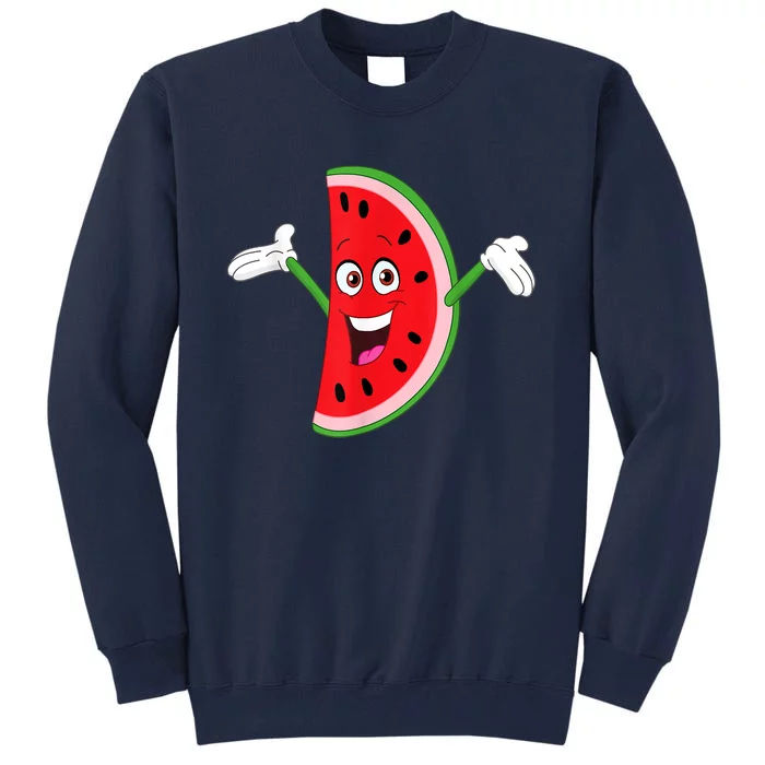 Cute Cartoon Watermelon Tall Sweatshirt