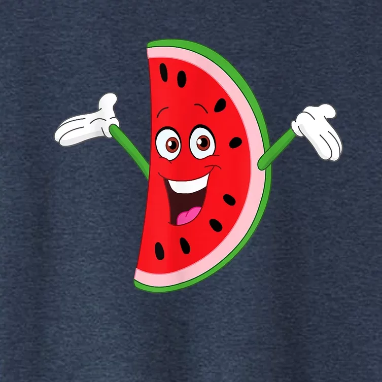 Cute Cartoon Watermelon Women's Crop Top Tee