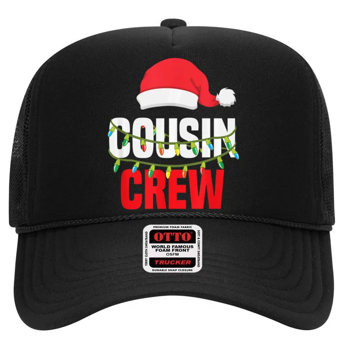 Cousin Crew Xmas Family Reunion Christmas Relatives Gift High Crown Mesh Trucker Hat