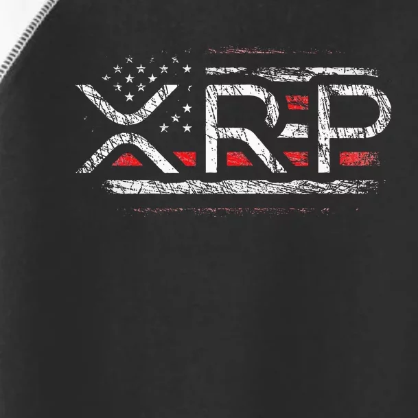 Crypto Currency Xrp Cryptocurrency American Flag Xrp Toddler Fine Jersey T-Shirt