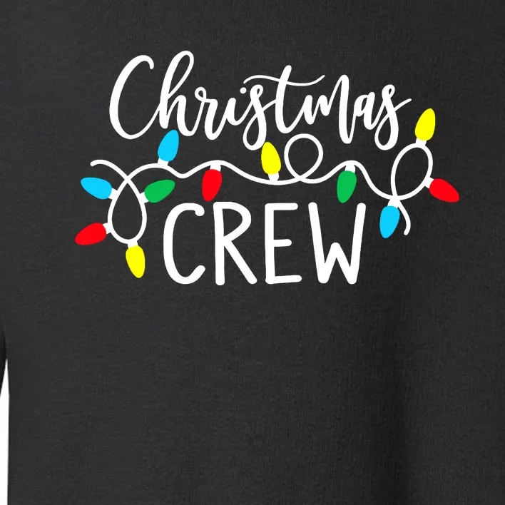 Christmas Crew Xmas Lights Pajama Happy Holiday Boy Girl Toddler Sweatshirt