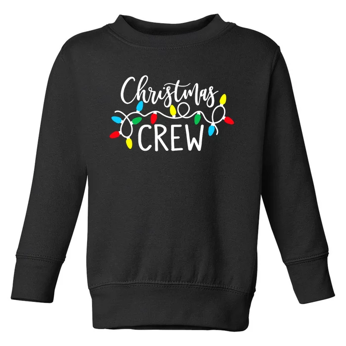 Christmas Crew Xmas Lights Pajama Happy Holiday Boy Girl Toddler Sweatshirt