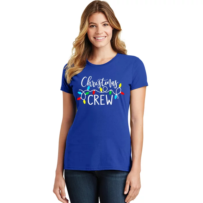 Christmas Crew Xmas Lights Pajama Happy Holiday Women's T-Shirt