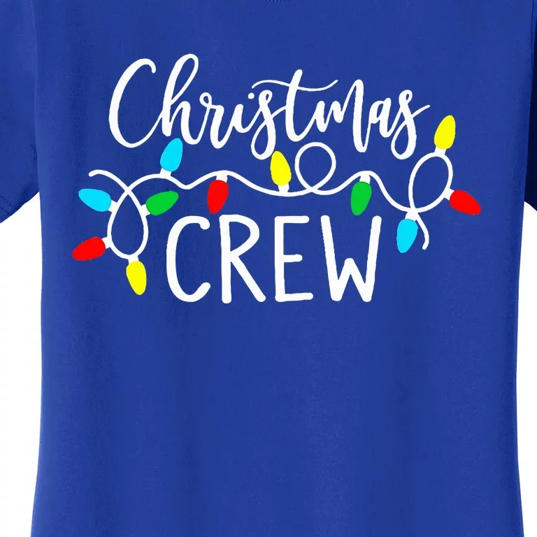 Christmas Crew Xmas Lights Pajama Happy Holiday Women's T-Shirt