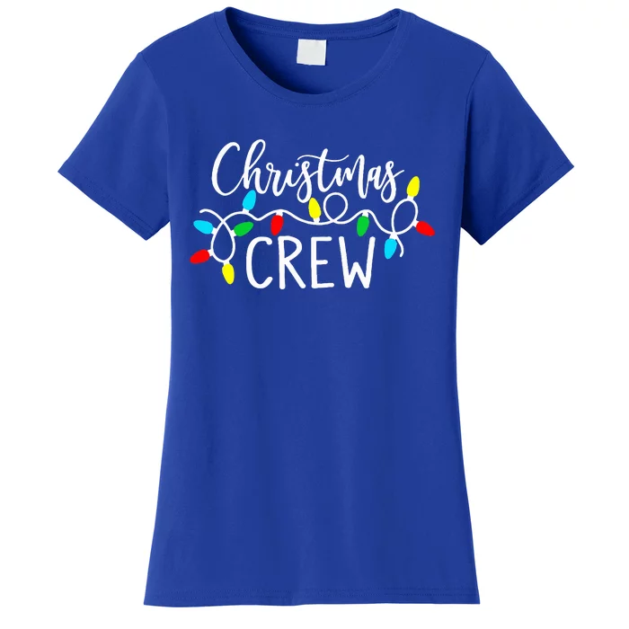 Christmas Crew Xmas Lights Pajama Happy Holiday Women's T-Shirt