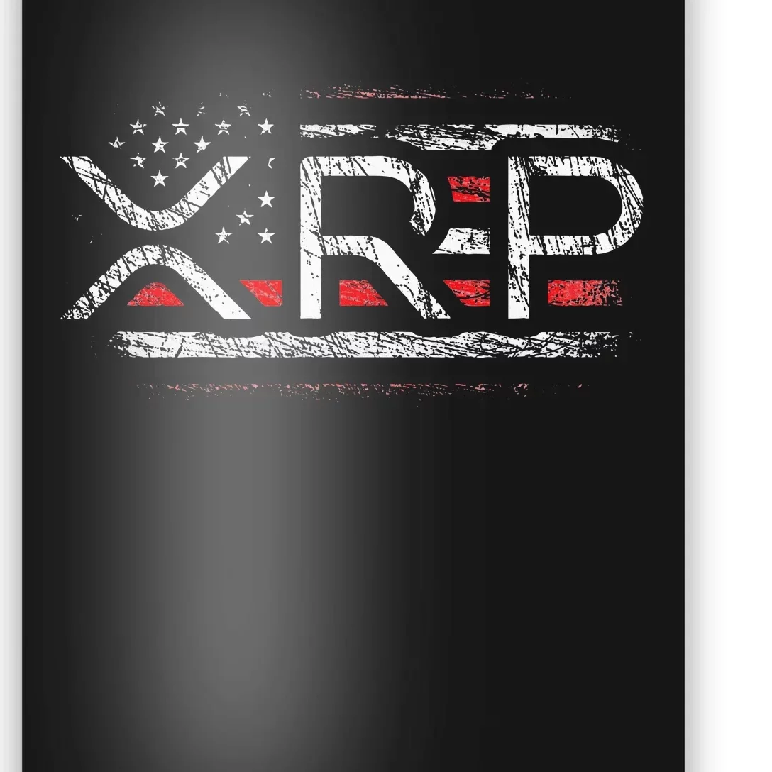 Crypto Currency Xrp Cryptocurrency American Flag Xrp Poster