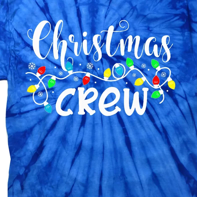 Christmas Crew Xmas Lights Pajama Happy Holiday Tie-Dye T-Shirt