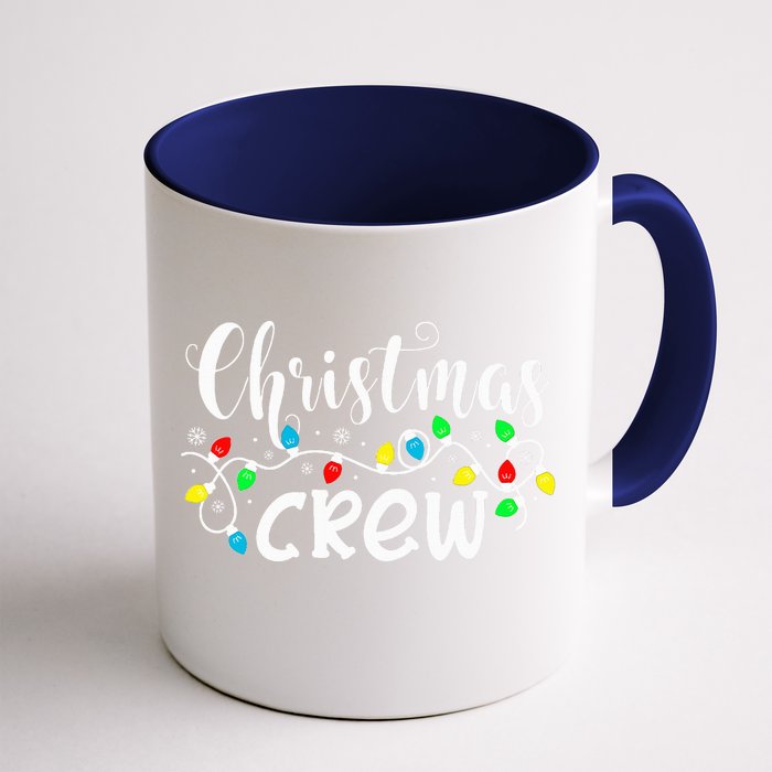 Christmas Crew Xmas Lights Pajama Happy Holiday Front & Back Coffee Mug