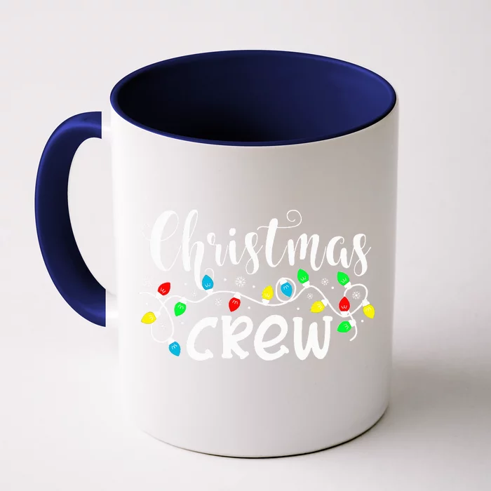 Christmas Crew Xmas Lights Pajama Happy Holiday Front & Back Coffee Mug