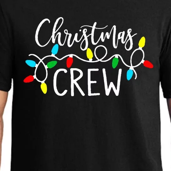 Christmas Crew Xmas Lights Pajama Happy Holiday Pajama Set