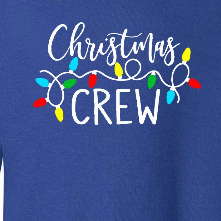 Christmas Crew Xmas Lights Pajama Happy Holiday Toddler Sweatshirt