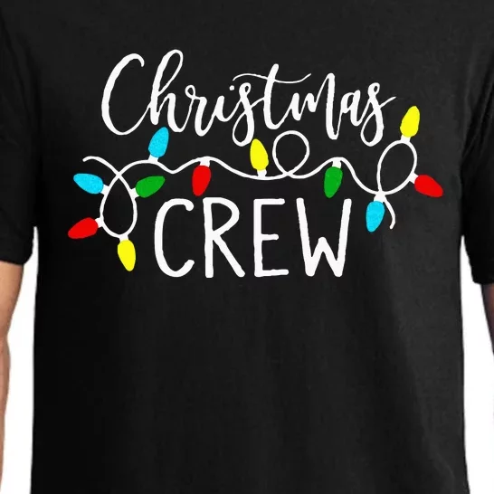 Christmas Crew Xmas Lights Pajama Happy Holiday Pajama Set