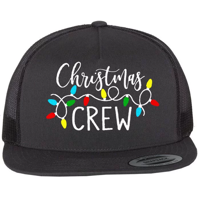 Christmas Crew Xmas Lights Pajama Happy Holiday Flat Bill Trucker Hat