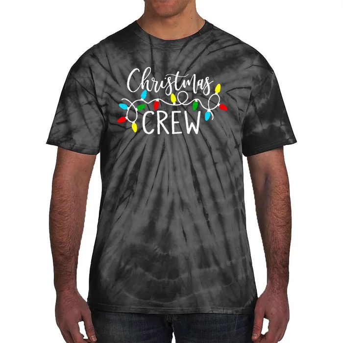 Christmas Crew Xmas Lights Pajama Happy Holiday Tie-Dye T-Shirt