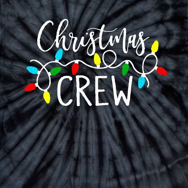 Christmas Crew Xmas Lights Pajama Happy Holiday Tie-Dye T-Shirt