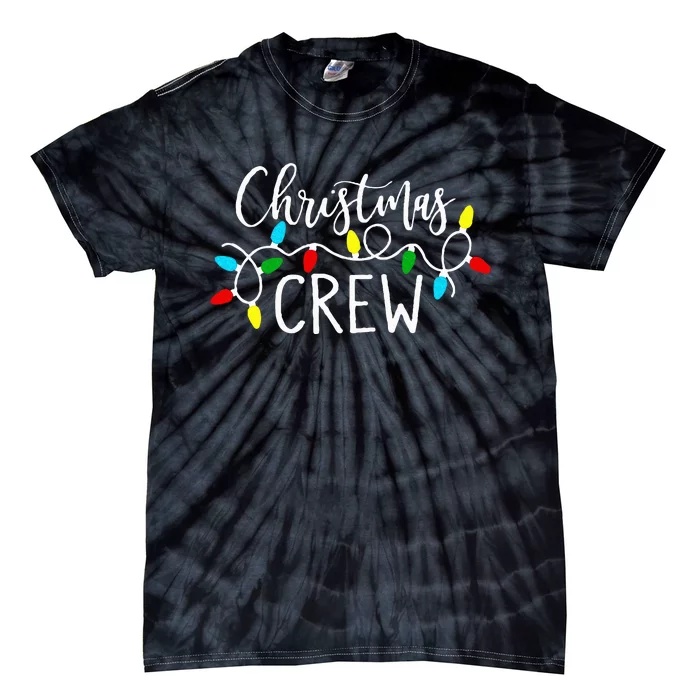 Christmas Crew Xmas Lights Pajama Happy Holiday Tie-Dye T-Shirt