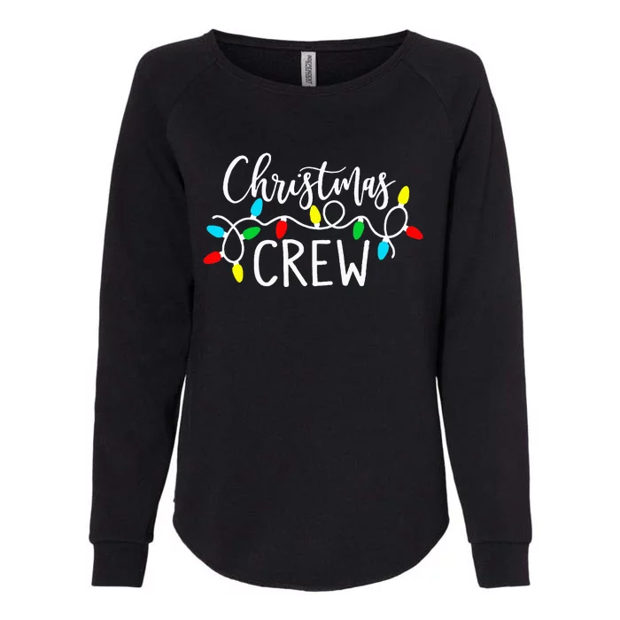 Christmas Crew Xmas Lights Pajama Happy Holiday Womens California Wash Sweatshirt